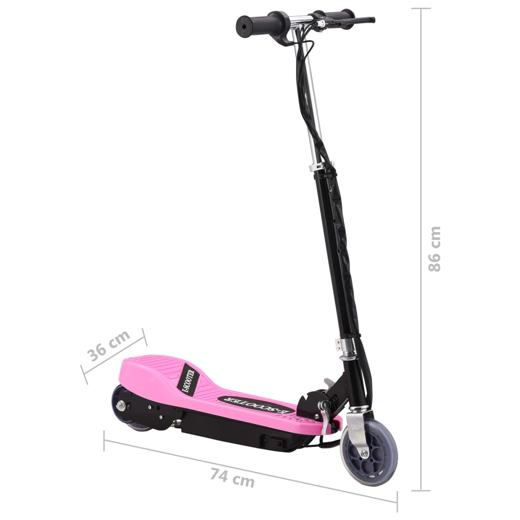 Trotinete elétrica 120 W cor-de-rosa