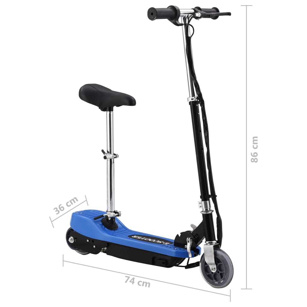 Trotinete/scooter elétrica com assento 120 W azul