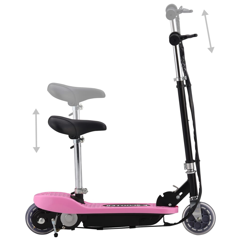Trotinete/scooter elétrica com assento 120 W rosa