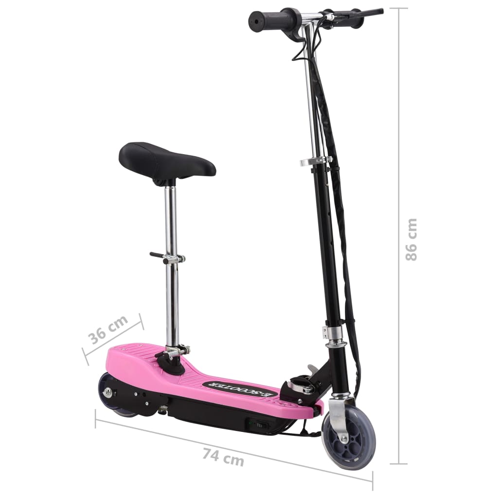 Trotinete/scooter elétrica com assento 120 W rosa