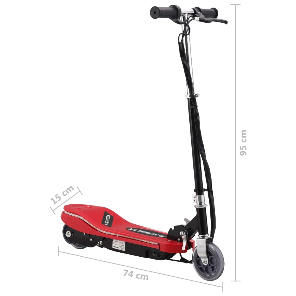 Trotinete/scooter elétrica com LEDs 120 W vermelho