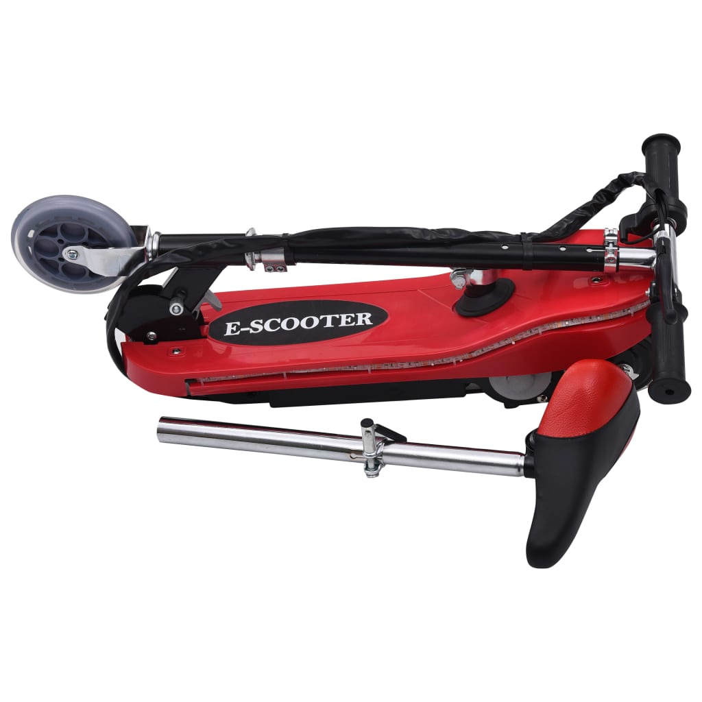 Trotinete para criança com assento e LED 120 W vermelho