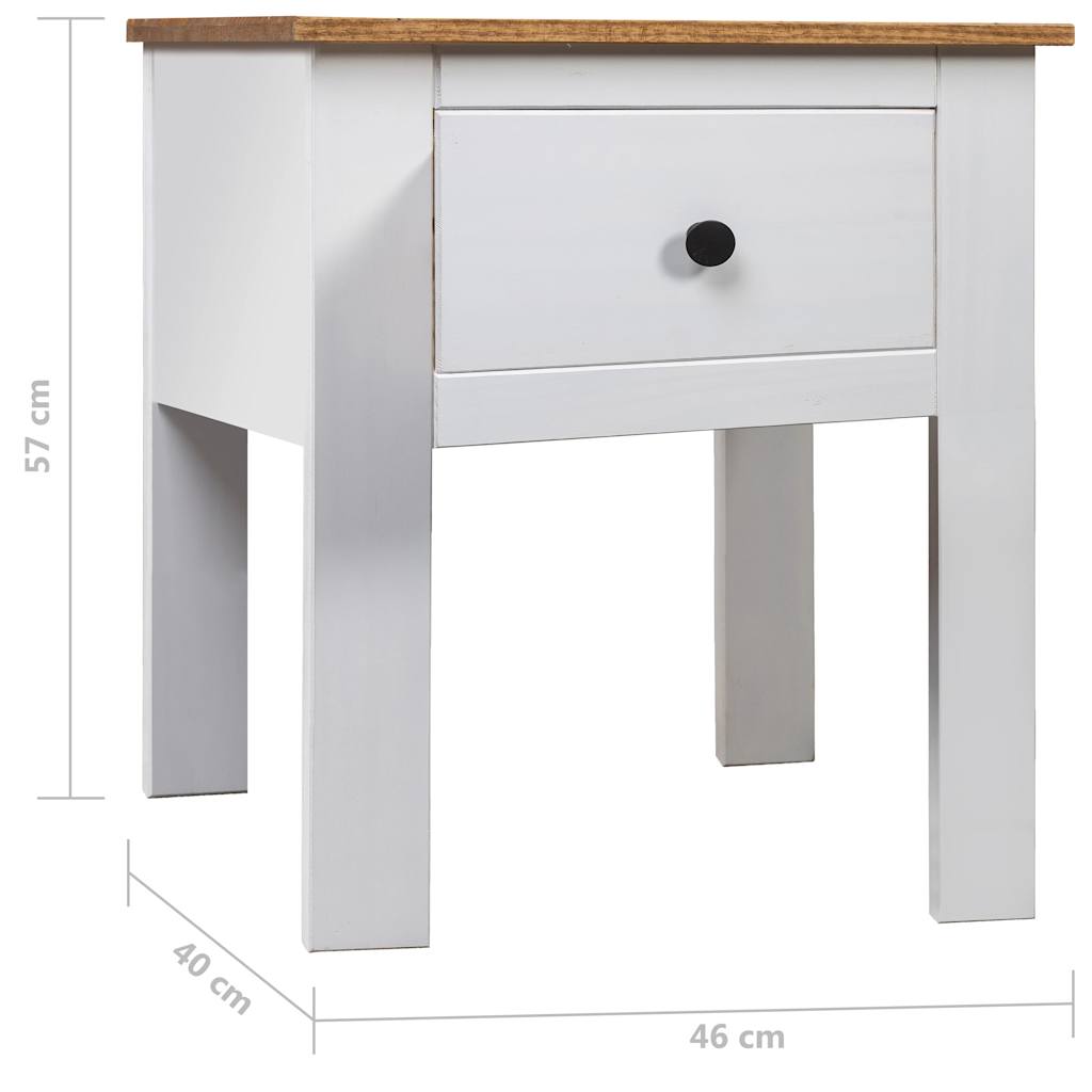 Mesa de cabeceira 46x40x57 cm pinho Panama branco