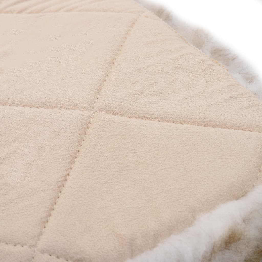 Almofadas p/ cadeira 2 pcs 40x40cm pele carneiro genuína branca