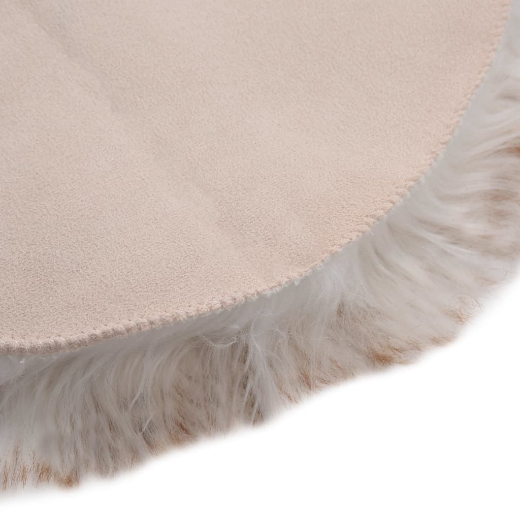 Tapete em pele de carneiro artificial 60x90 cm branco