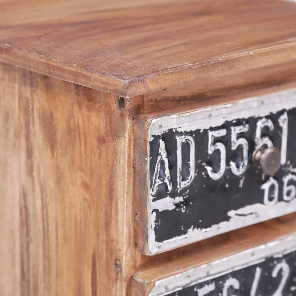 Mesa de cabeceira 30x30x51 cm madeira de mogno maciça