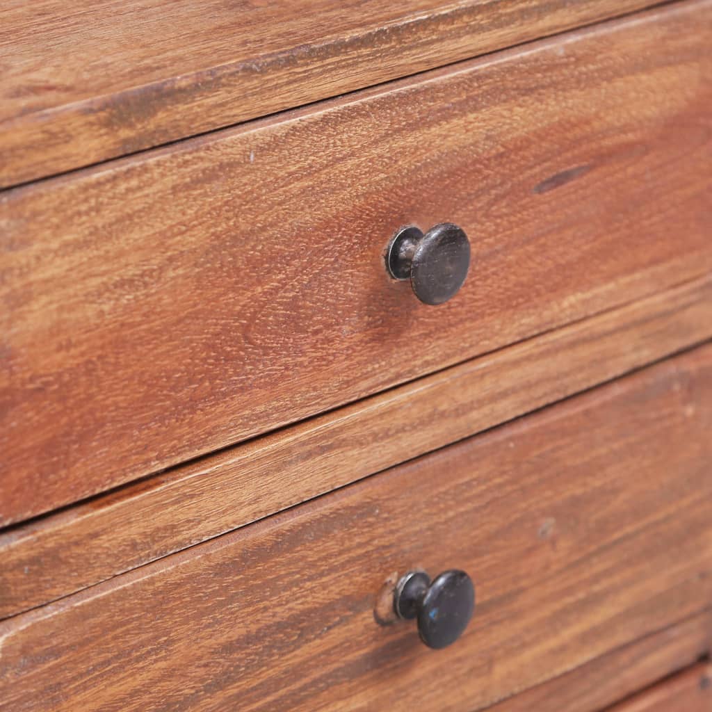 Mesa cabeceira 3 gavetas 35x25x35 cm madeira de mogno maciça