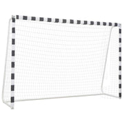 Baliza de futebol 300x200x90 cm metal preto e branco