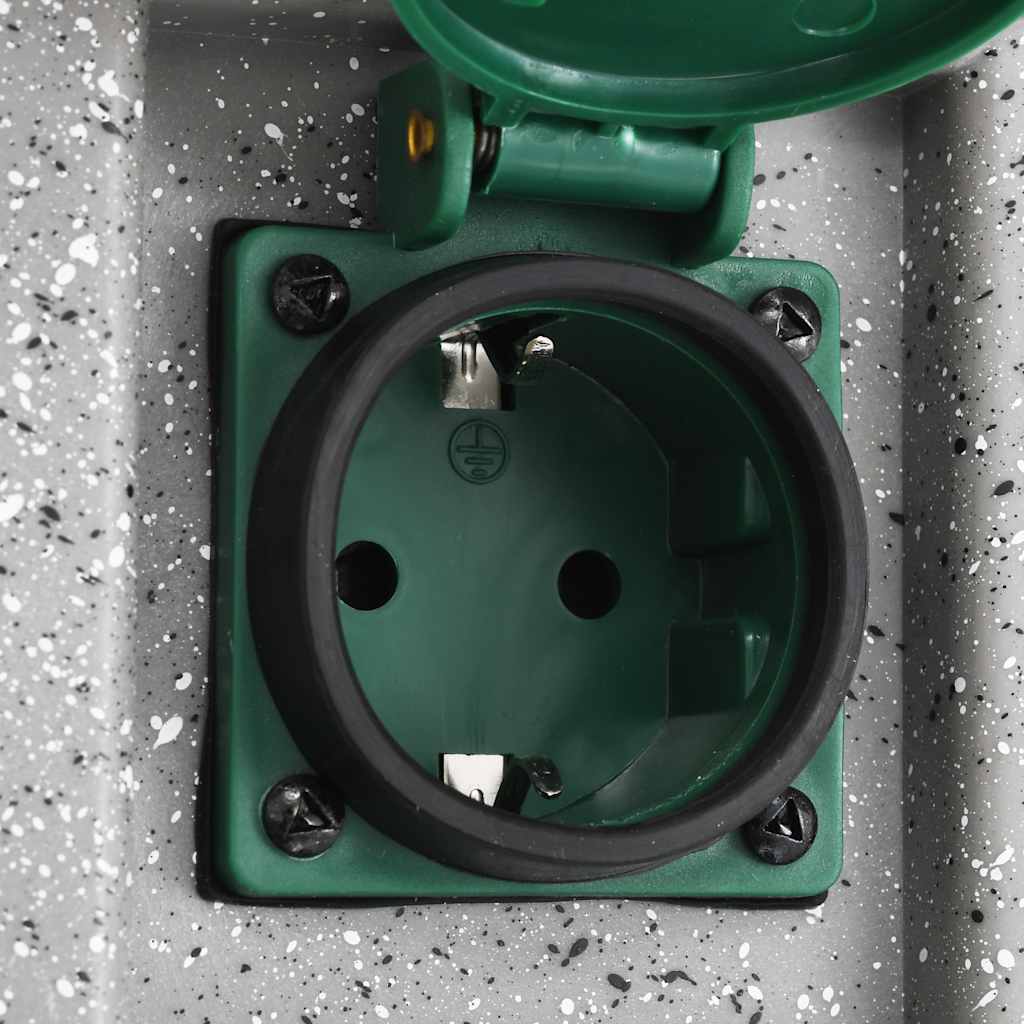 Tomada para jardim com sensor de crepúsculo plástico