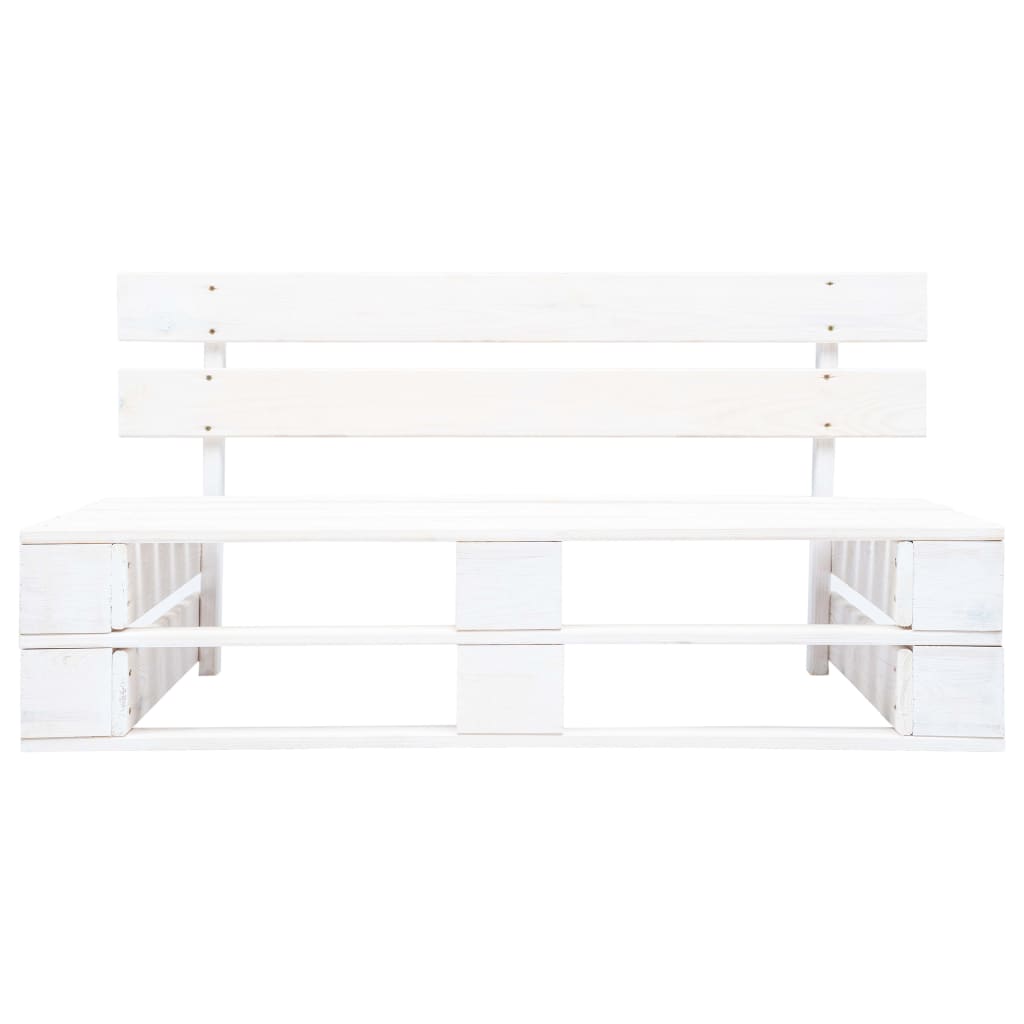 Banco de paletes para jardim madeira branco