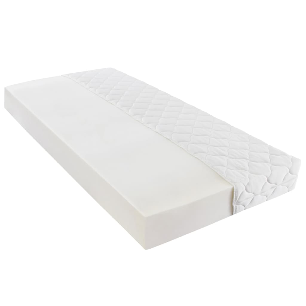 Cama com colchão 160x200 cm couro artificial branco