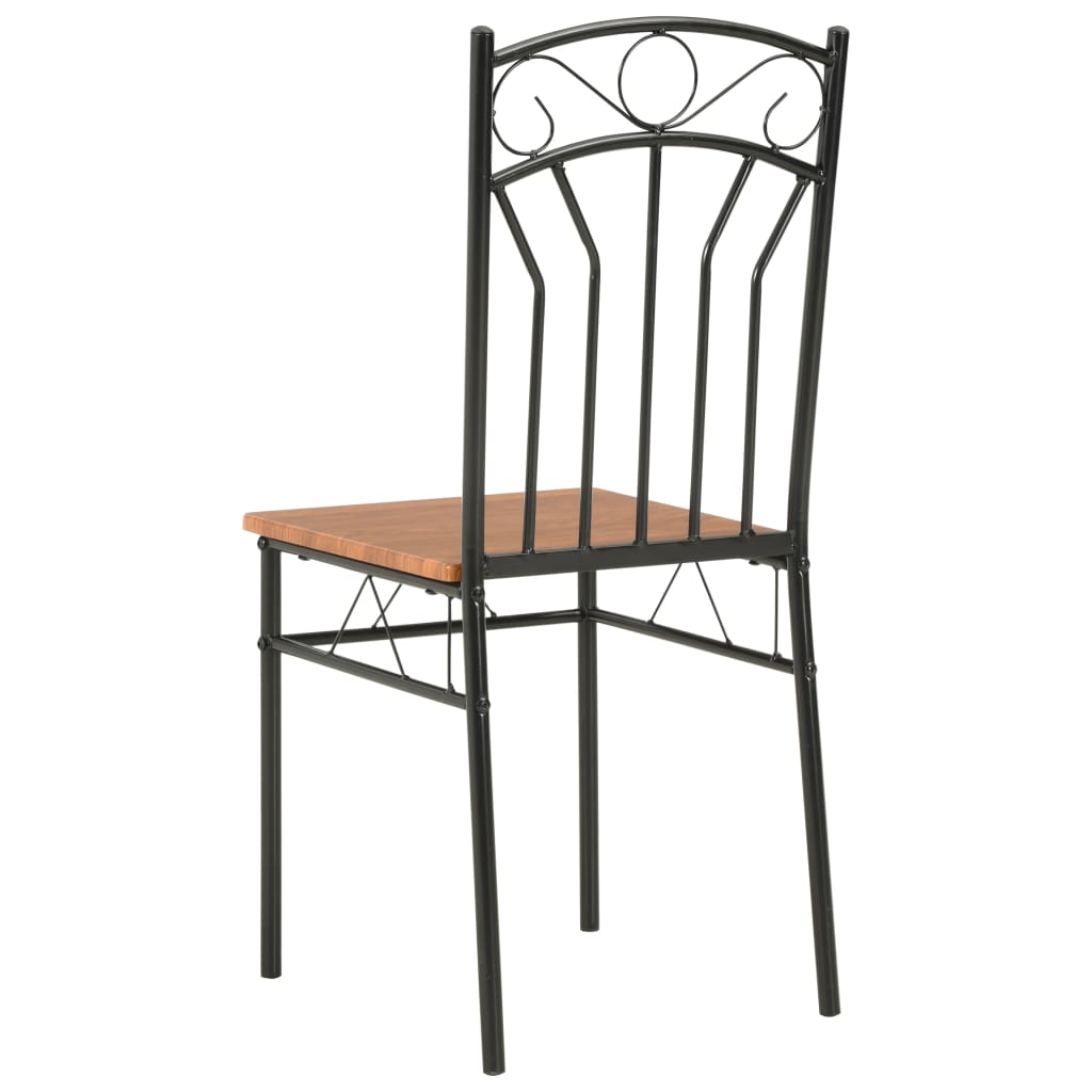 Cadeiras de jantar 6 pcs MDF castanho