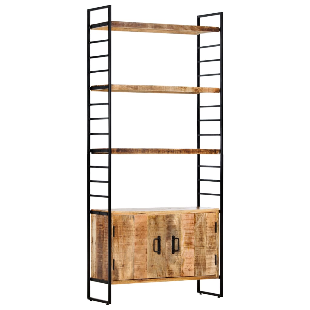 Estante c/ 4 prateleiras 80x30x180 cm madeira mangueira áspera