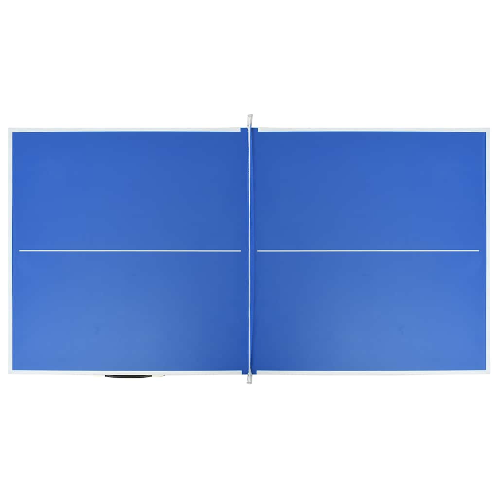 Mesa de pingue-pongue de 5 pés com rede 152x76x66 cm azul