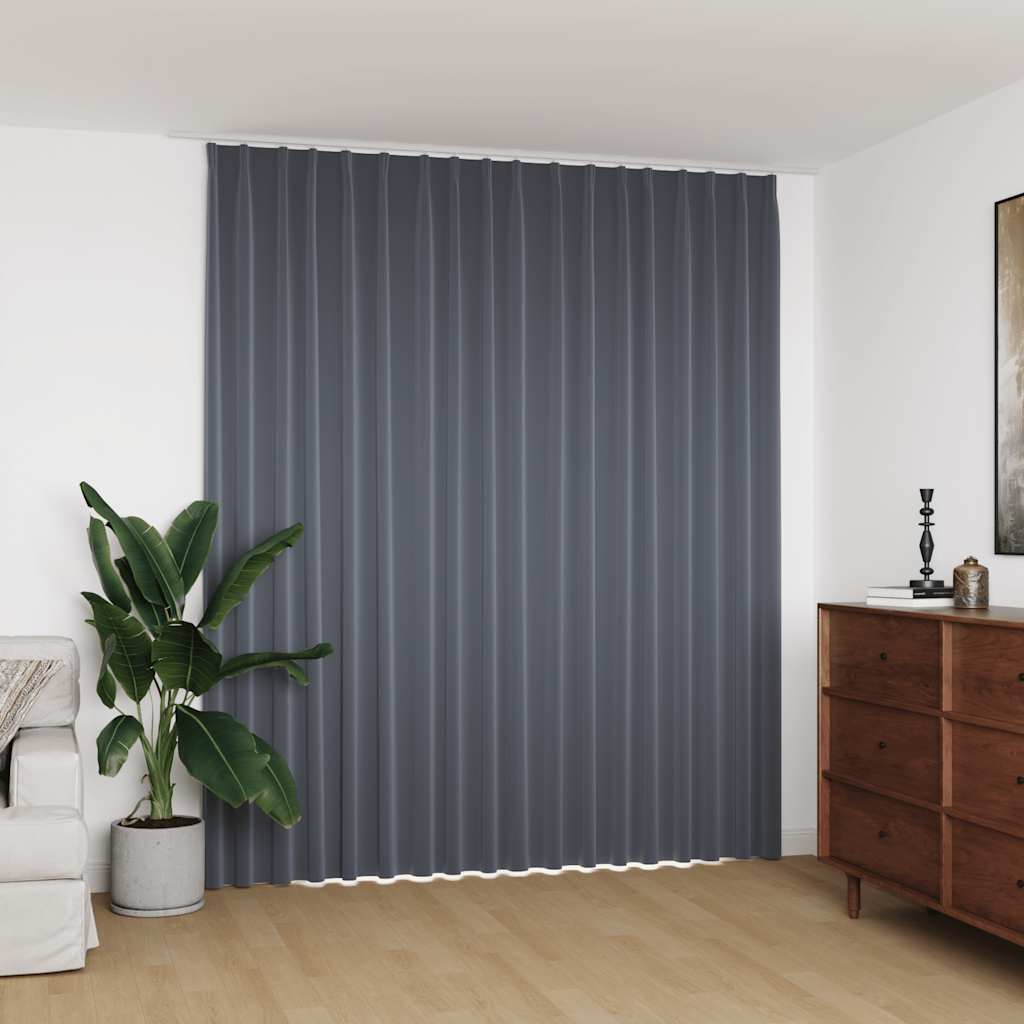 Cortina blackout com ganchos 290x245 cm antracite