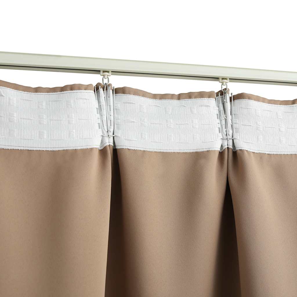 Cortinas blackout com ganchos 2 pcs 140x245 cm antracite