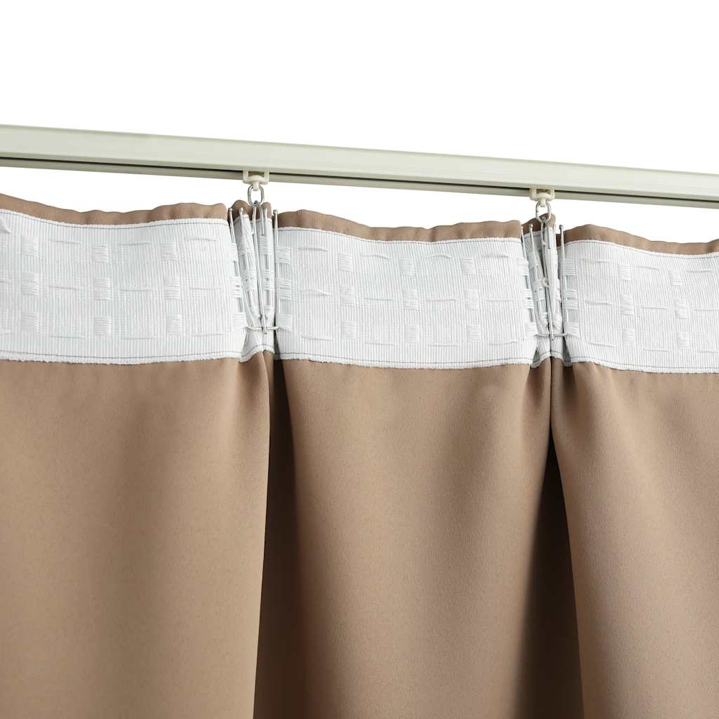 Cortinas blackout com ganchos 2 pcs 140x245 cm antracite