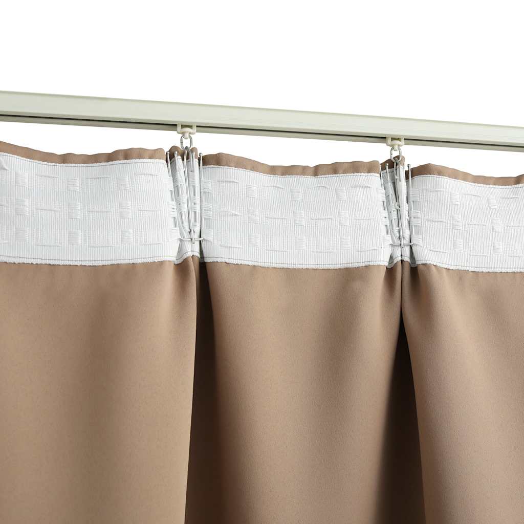 Cortinas blackout com ganchos 2 pcs 140x245 cm antracite