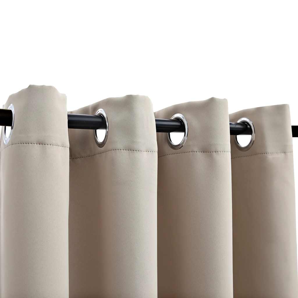 Cortina blackout c/ argolas em metal 290x245cm antracite