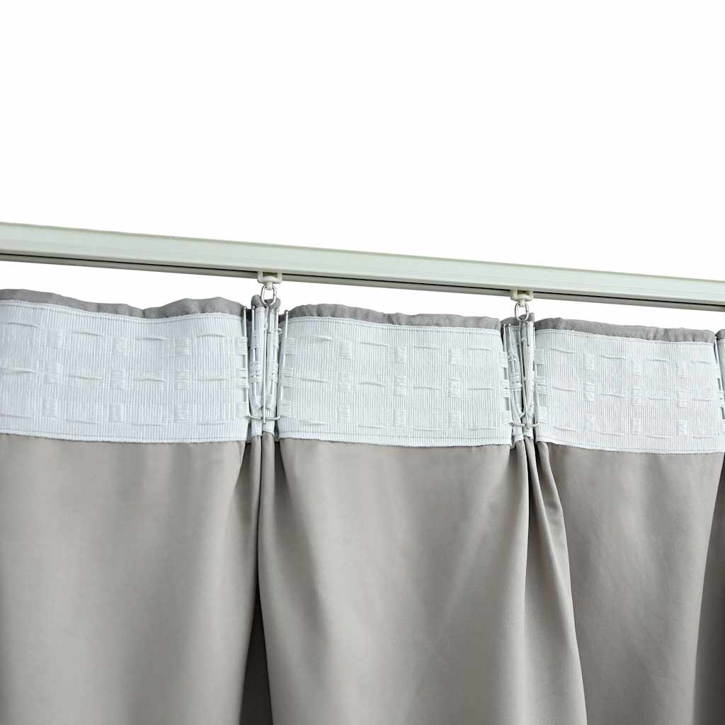 Cortinas blackout com ganchos 2 pcs 140x245 cm antracite