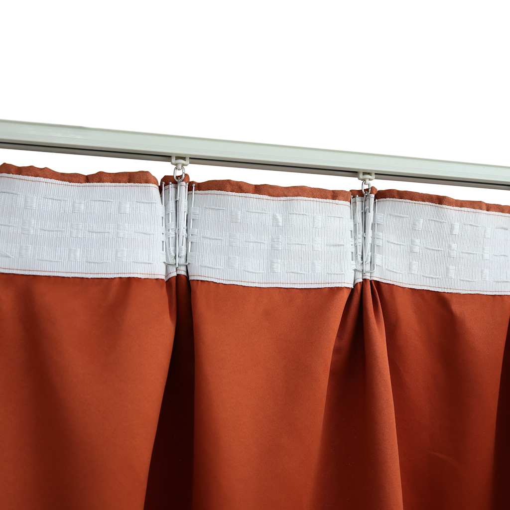 Cortinas blackout com ganchos 2 pcs 140x245 cm antracite
