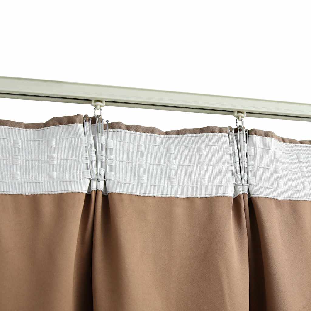 Cortinas blackout com ganchos 2 pcs 140x245 cm antracite