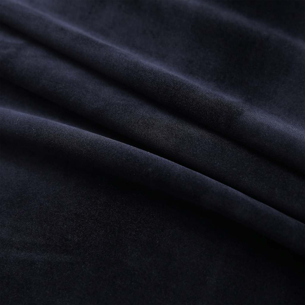 Cortinas blackout com argolas 2 pcs 140x225 cm veludo antracite