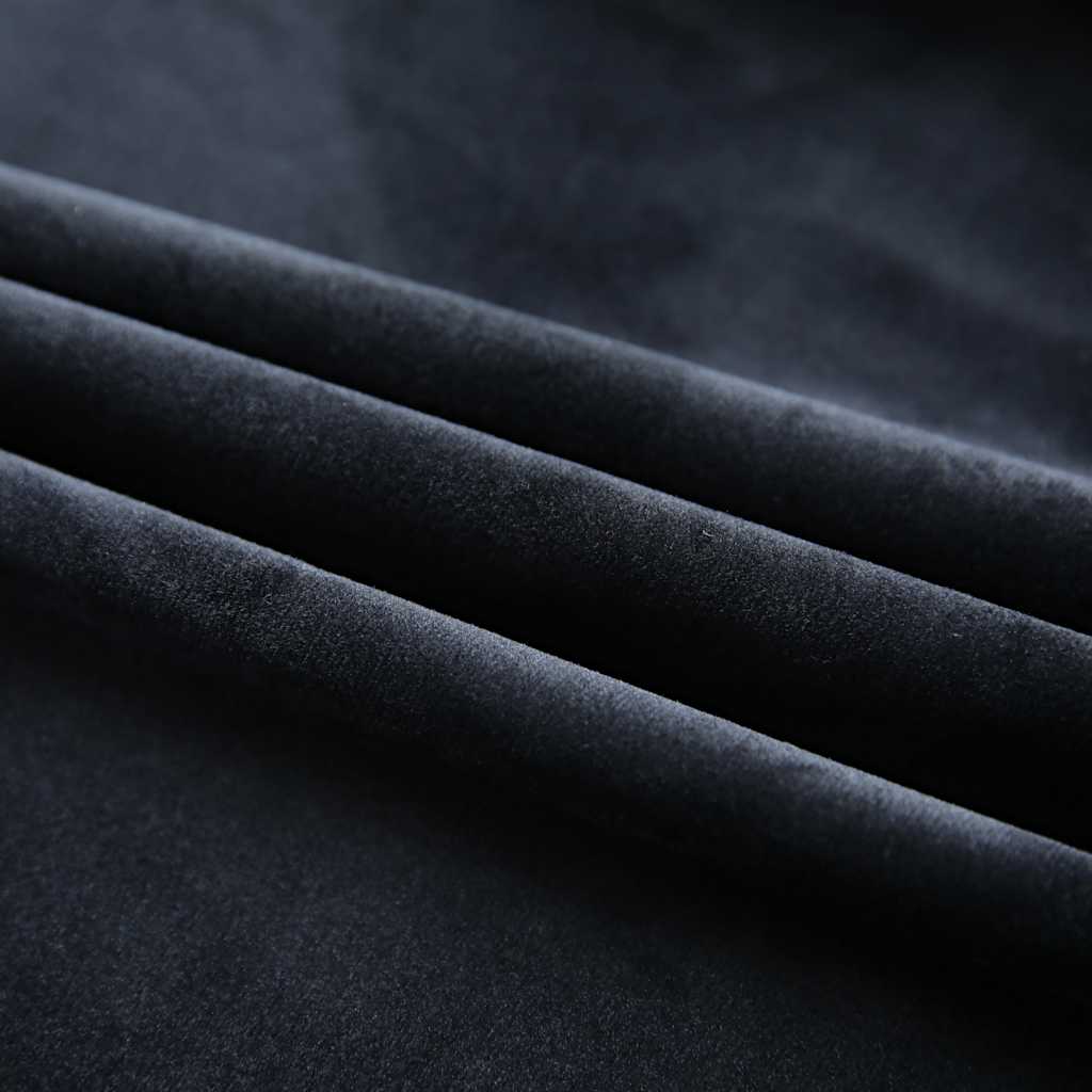 Cortinas blackout com ganchos 2 pcs 140x225 cm veludo antracite
