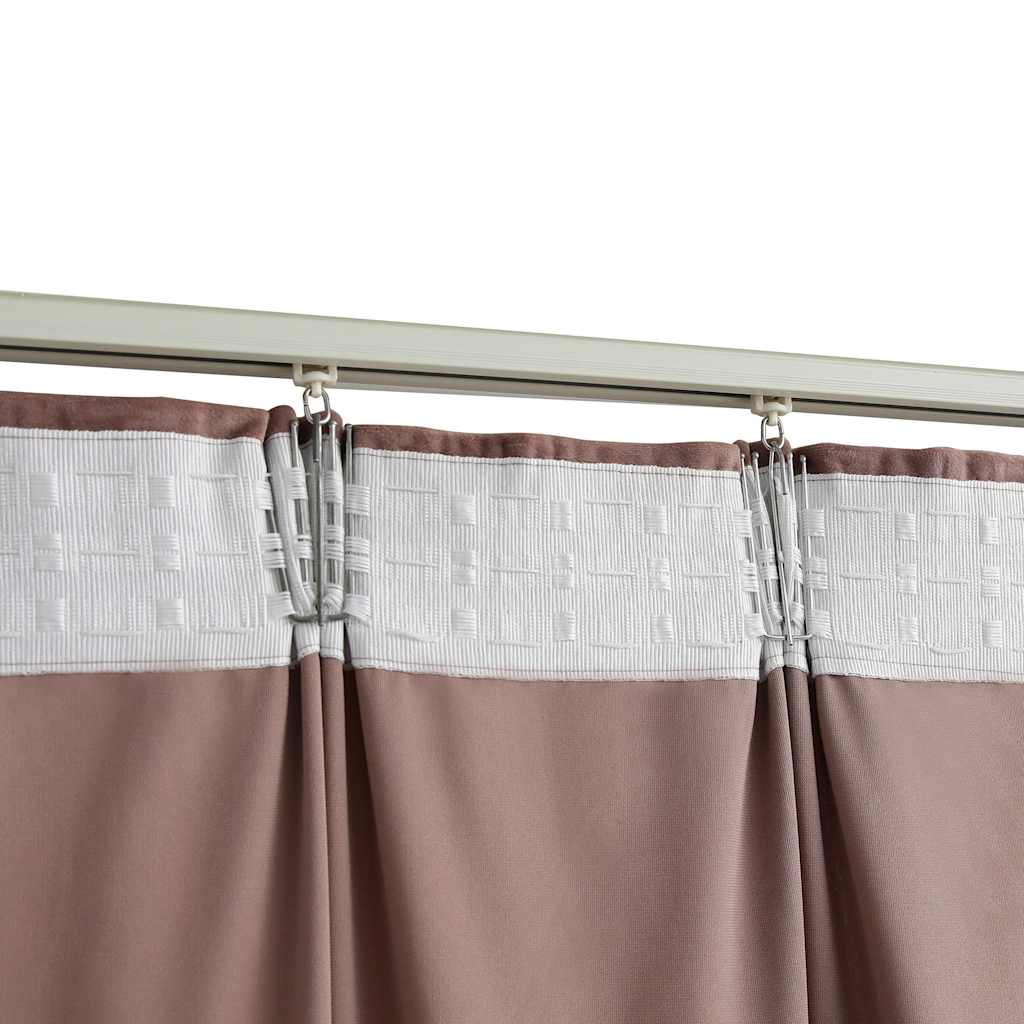 Cortinas blackout com ganchos 2 pcs 140x225 cm veludo antracite