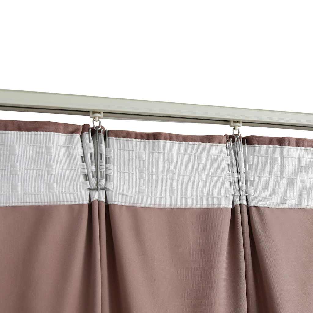 Cortinas blackout com ganchos 2 pcs 140x225 cm veludo antracite