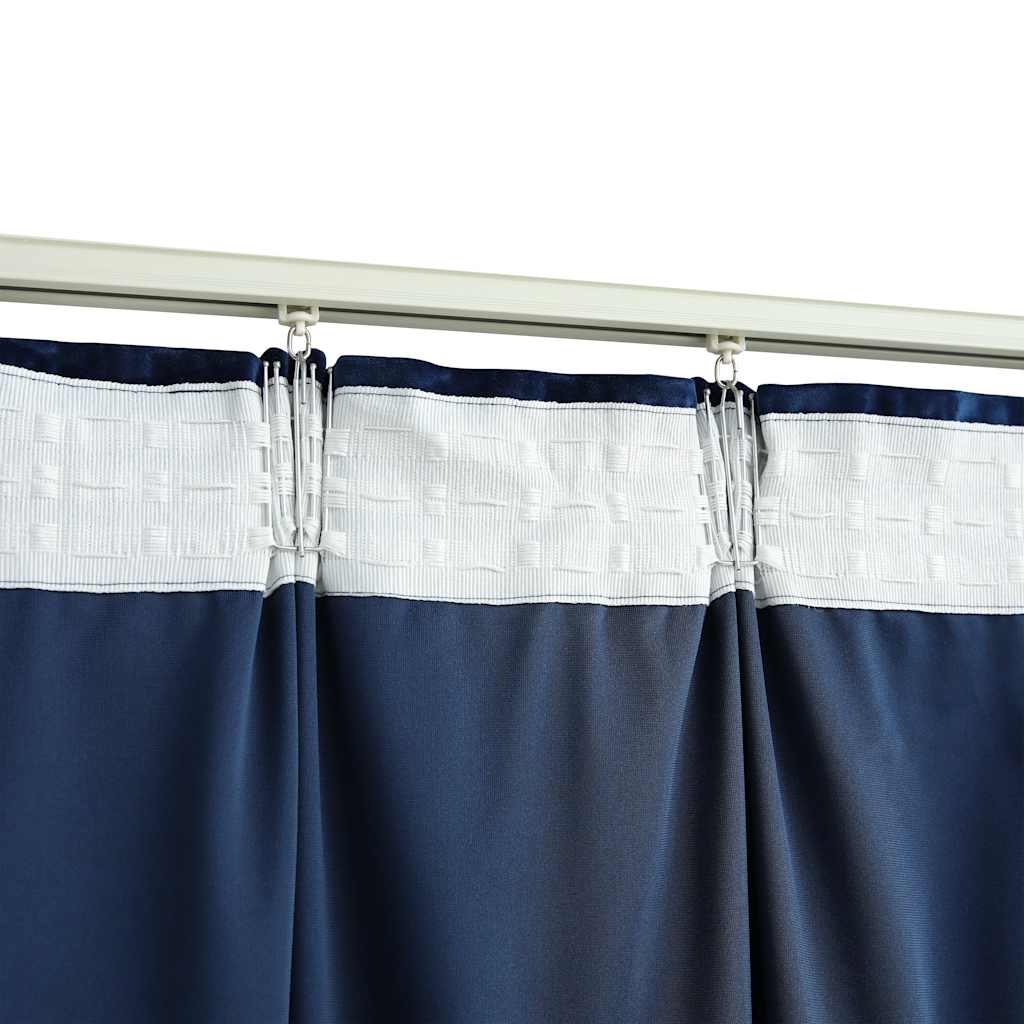 Cortinas blackout com ganchos 2 pcs 140x225 cm veludo antracite