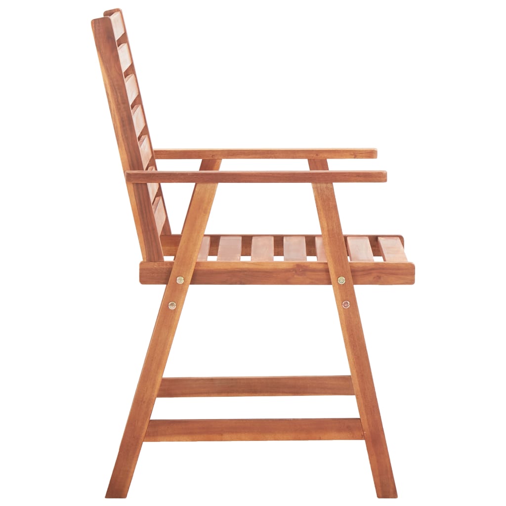 Cadeiras jantar p/ jardim 3 pcs madeira acácia maciça