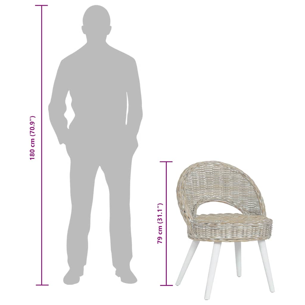 Cadeira em vime Kubu branco