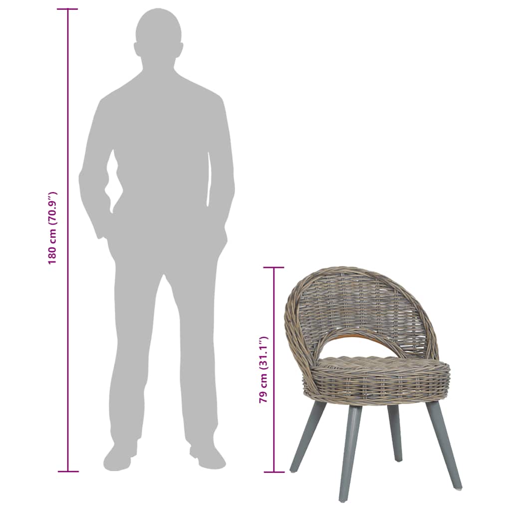 Cadeira em vime Kubu branco