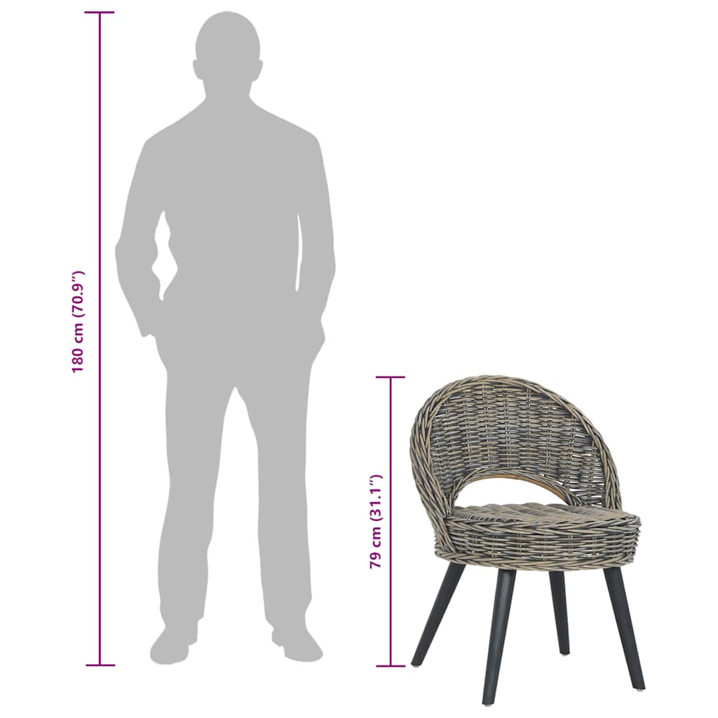 Cadeira em vime Kubu branco