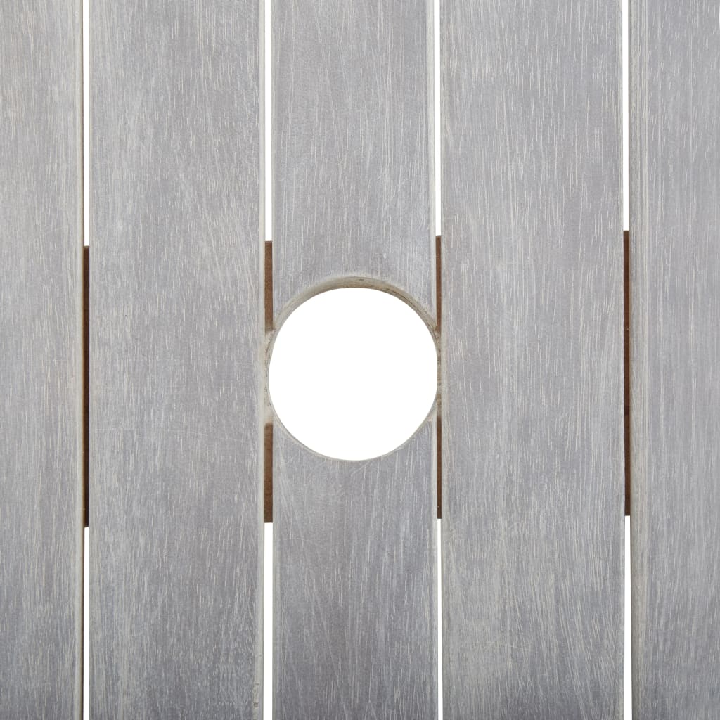 5 pcs conjunto de jantar para exterior acácia maciça cinzento