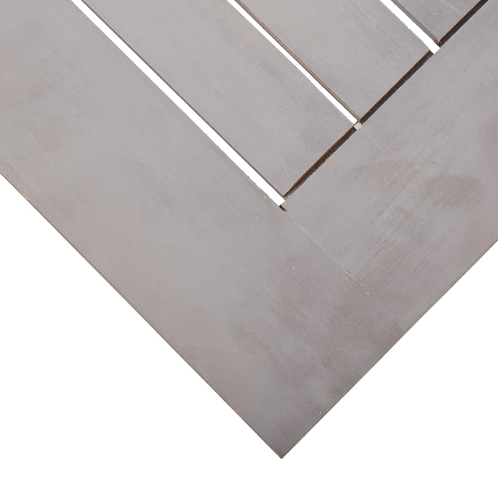 7 pcs conj. de jantar p/ exterior acácia maciça cinzento lavado