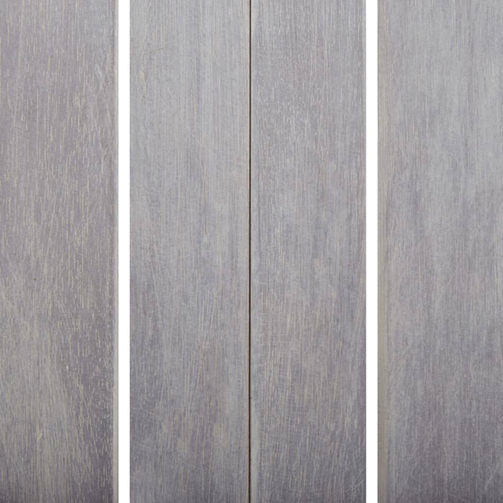 7 pcs conj. de jantar p/ exterior acácia maciça cinzento lavado