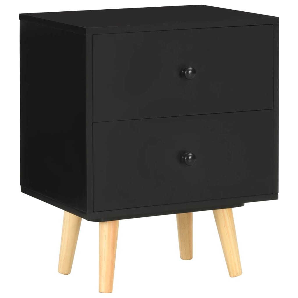 Mesas cabeceira 2 pcs 40x30x50cm madeira de pinho maciça branco