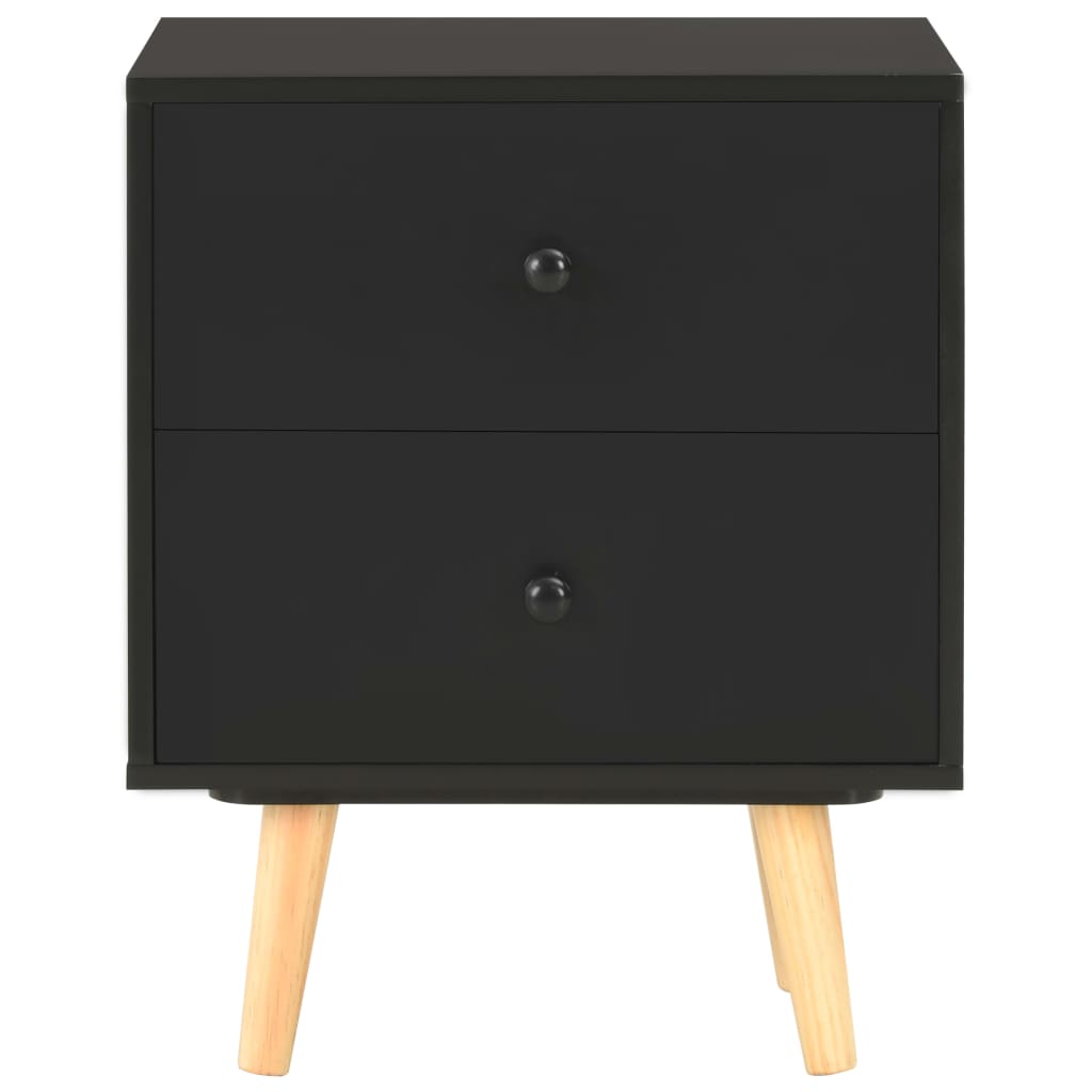 Mesas cabeceira 2 pcs 40x30x50cm madeira de pinho maciça branco