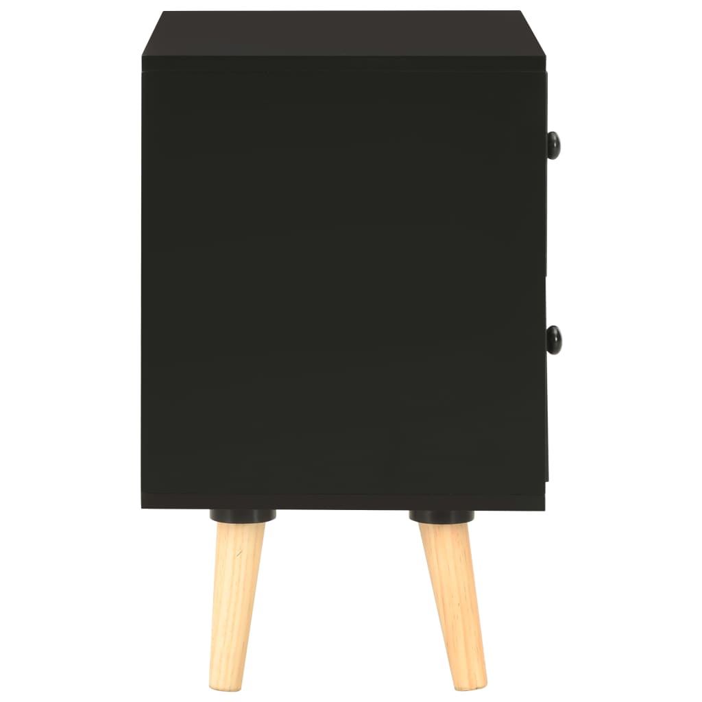 Mesas cabeceira 2 pcs 40x30x50cm madeira de pinho maciça branco