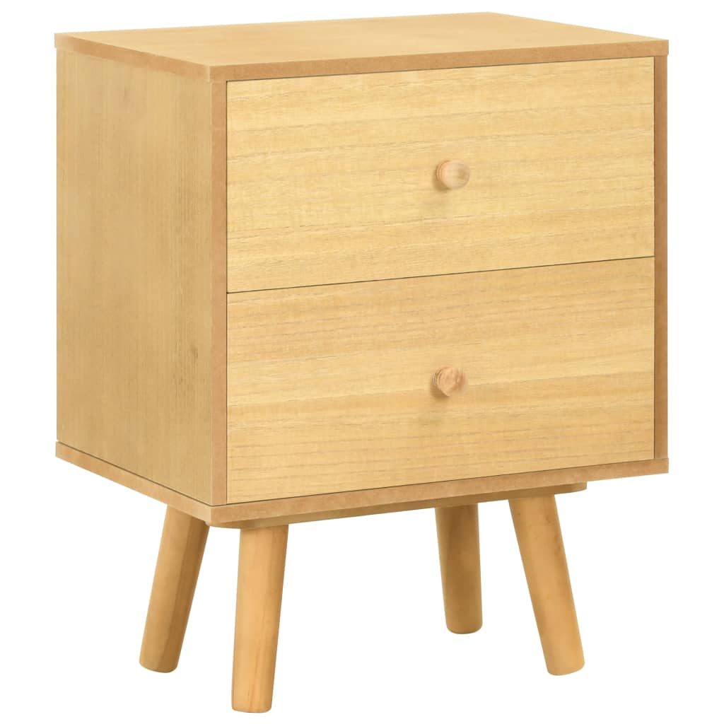 Mesas cabeceira 2 pcs 40x30x50cm madeira de pinho maciça branco