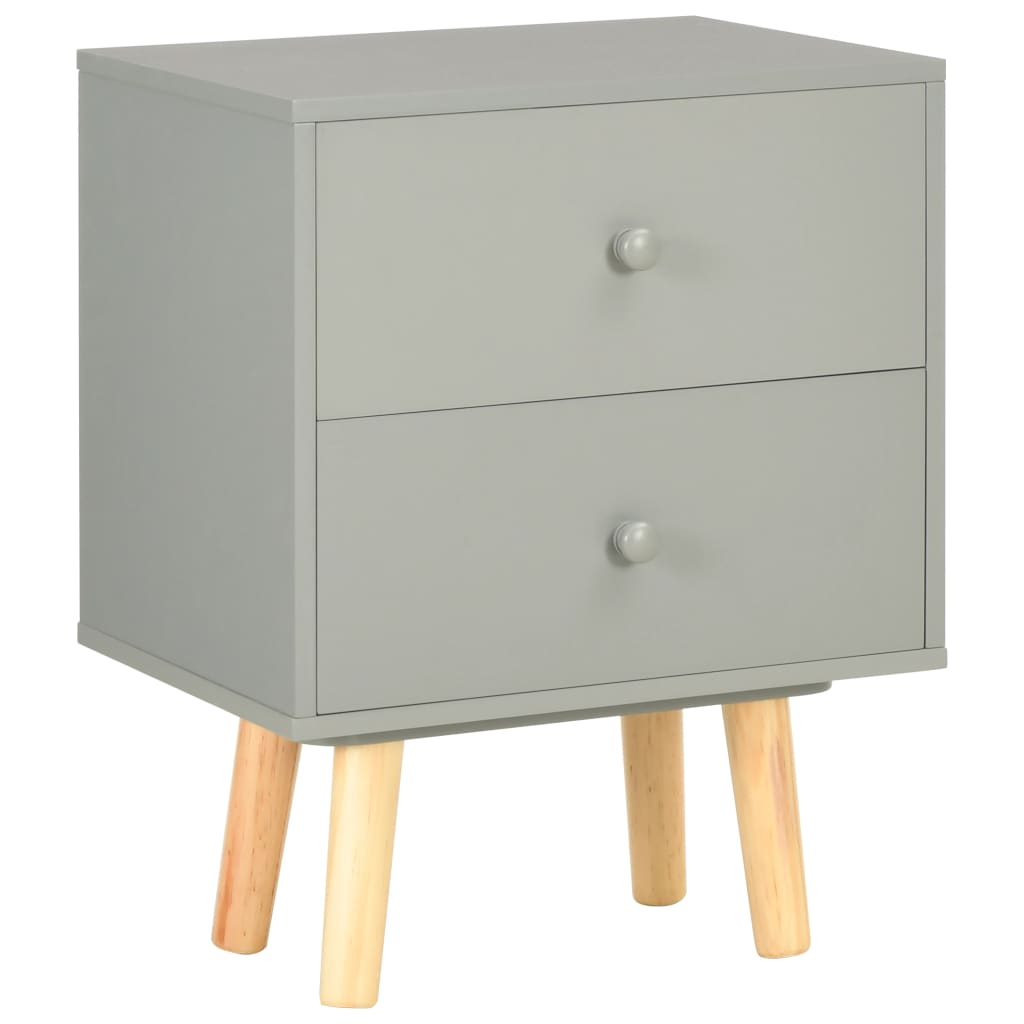 Mesas cabeceira 2 pcs 40x30x50cm madeira de pinho maciça branco