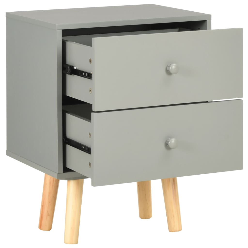 Mesas cabeceira 2 pcs 40x30x50cm madeira de pinho maciça branco