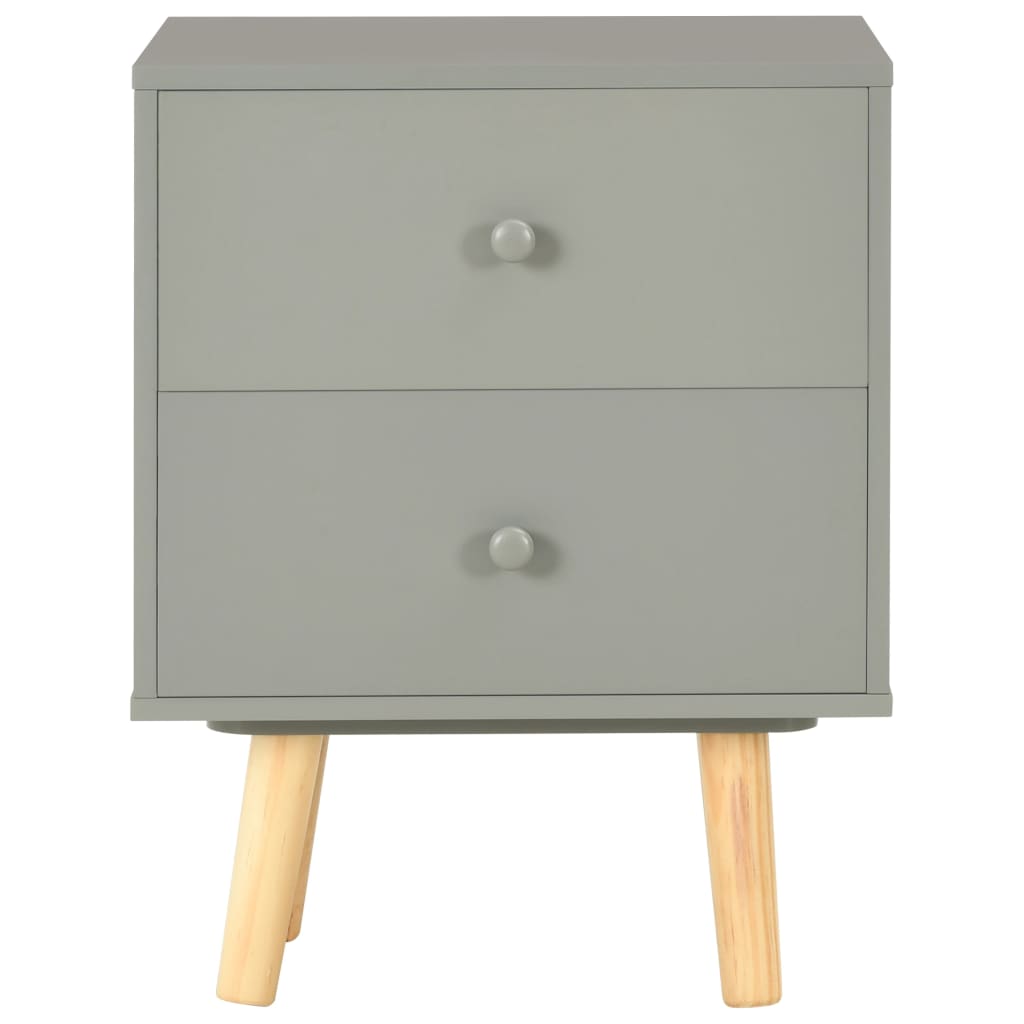 Mesas cabeceira 2 pcs 40x30x50cm madeira de pinho maciça branco