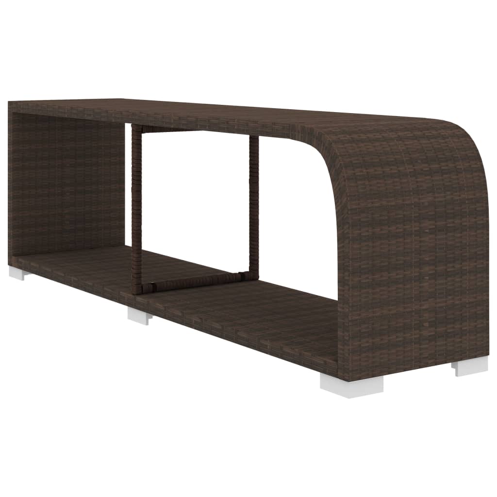 10 pcs conjunto lounge jardim c/ almofadões vime PE castanho