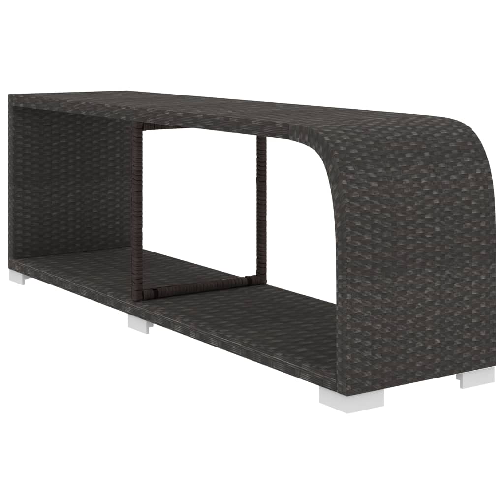 11 pcs conjunto lounge de jardim c/ almofadões vime PE preto