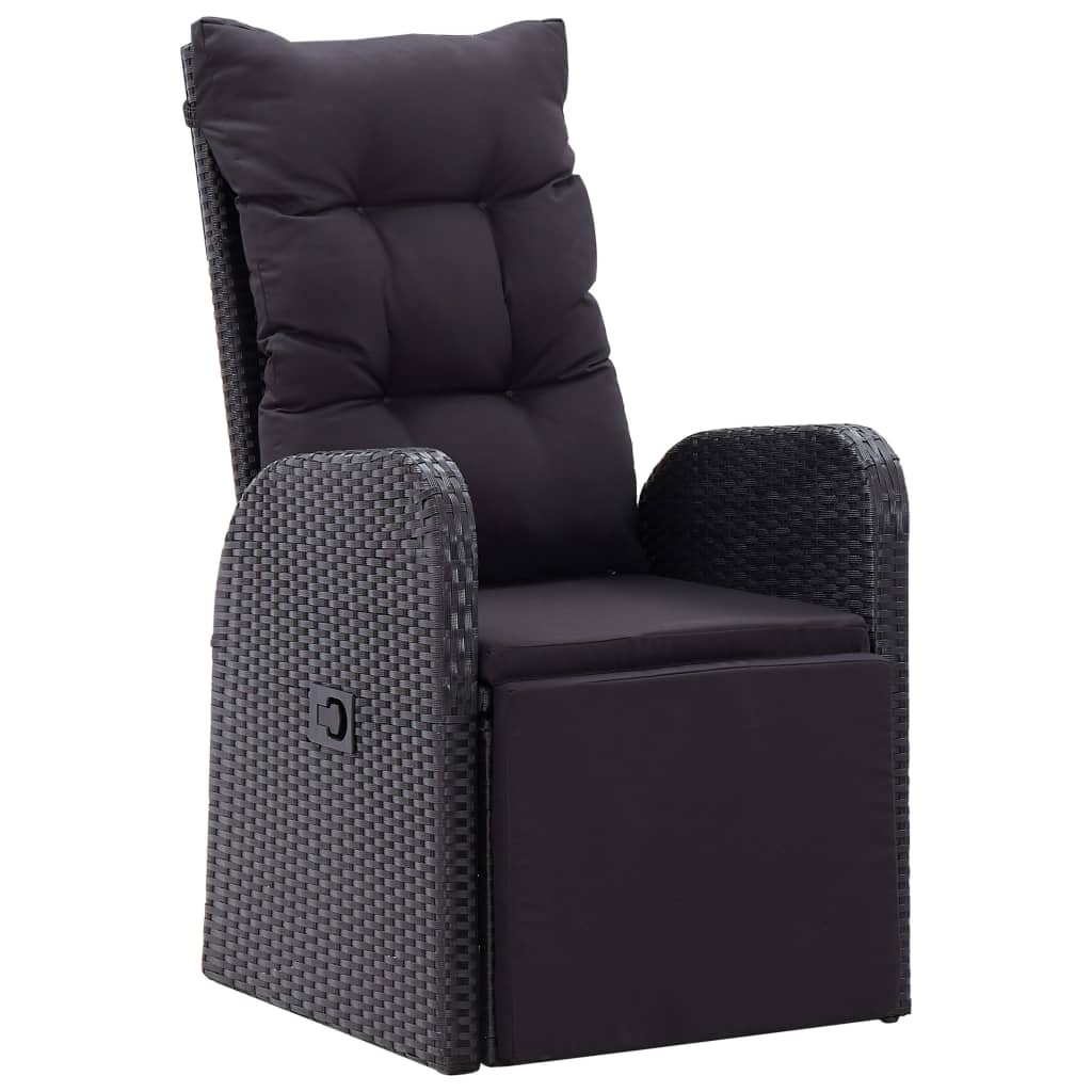 11 pcs conjunto jantar p/ exterior vime e madeira acácia preto