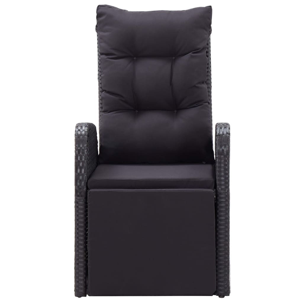 11 pcs conjunto jantar p/ exterior vime e madeira acácia preto