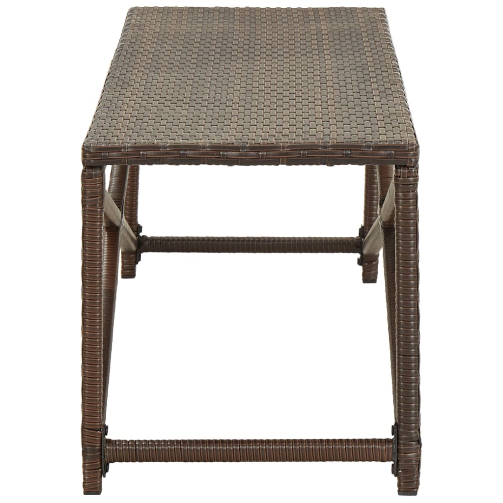 Banco de jardim 120 cm vime PE castanho